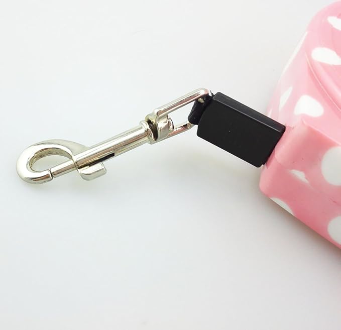 Blovess Yueton 16.5 ft Pet Dog Cat Puppy Retractable Leash Traction Rope Walking Lead Leash (Pink)