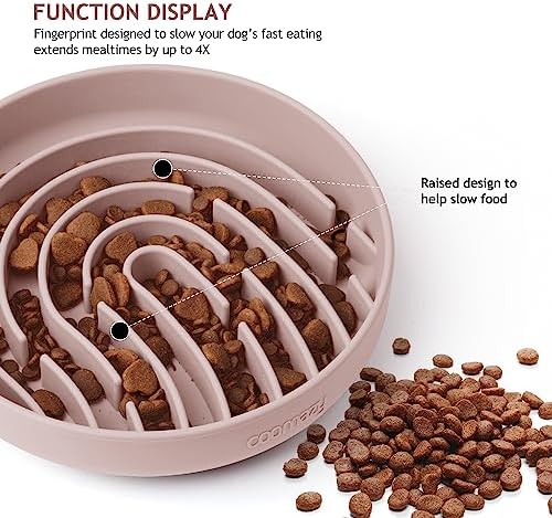 Coomazy Slow Feeder Dog Bowls, Silicone Anti Choking Puzzle Dog Food Bowl - Image 3