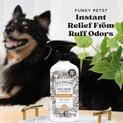 Pet-Pourri Air + Fabric Dog Odor Deodorizer Spray, Canine Coconut 16 Fl Oz - Image 2
