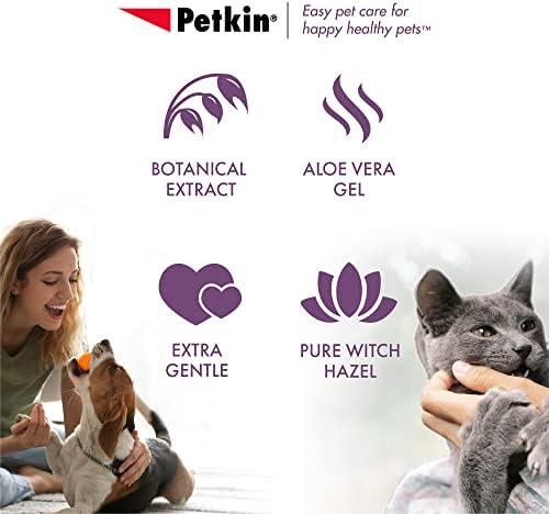 Petkin Jumbo Pet Ear Wipes, 80 Extra Moist Wipes, 2 Pack -Soothing & Deodorizing Pet Ear Cleaner to Remove Dirt, Odor, & Wax-Safe, Convenient, & Easy to Use Pet Wipes for Dogs, Cats, Puppies & Kittens - Image 5