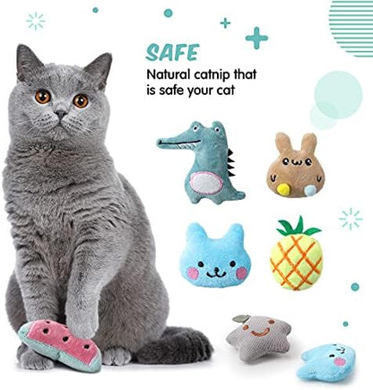 Gejoy 20 Pack Catnip Toys for Indoor Cat Plush Chew for Kitten,Lovely - Image 6