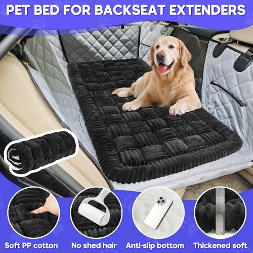 Dog Car Bed Mat Non-Slip Backseat Extender Dog Bed 50" x24.6" Black - Image 5