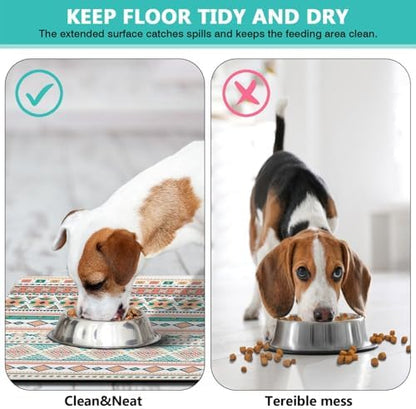 Pet Feeding Mat for Floors Waterproof Dog Mat for Food and Water Absorbent Quick Dry Non Slip mat for Cat Bowls - Image 6