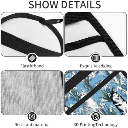 Siberian Husky Dog Floral Puppy Blue Pet Hair Removal Glove For Cats Dogs - Image 5