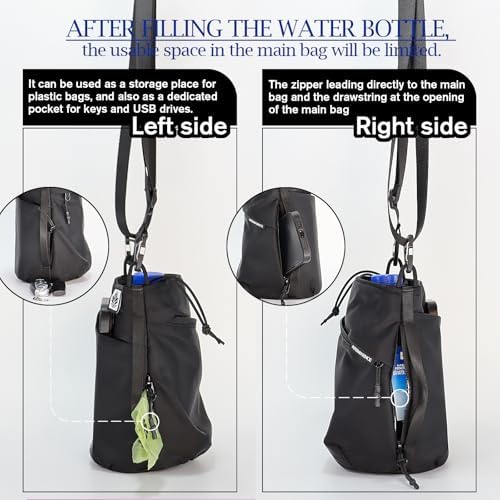 Multi-Function Crossbody Bag - Dog Walking Bag with Built-in Poop Bag Dispenser, Insulated Water Bottle Carrier & Waterproof Treat Pouch, Travel Toiletry Organizer for Pet Training, Hiking, Daily Use - Image 3