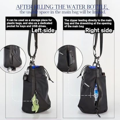 Multi-Function Crossbody Bag - Dog Walking Bag with Built-in Poop Bag Dispenser, Insulated Water Bottle Carrier & Waterproof Treat Pouch, Travel Toiletry Organizer for Pet Training, Hiking, Daily Use - Image 3