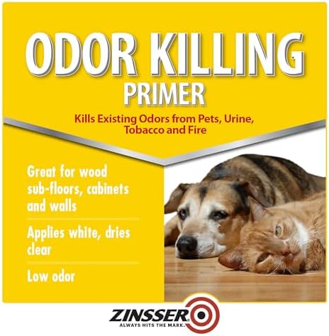 Rust-Oleum Zinsser 307648 Odor Killing Primer, White, Quart - Image 2