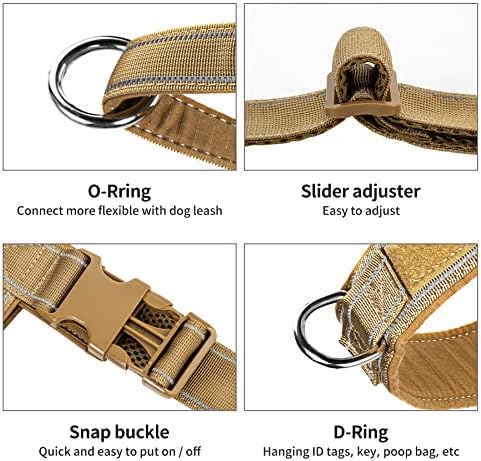 Annchwool No Pull Dog Harness with Soft Padded Handle-Reflective Strip Escape Proof and Quick Fit to Adjust Dog Harness-Easy for Training Walking for Small & Medium and Large Dogs(Brown,S) - Image 3