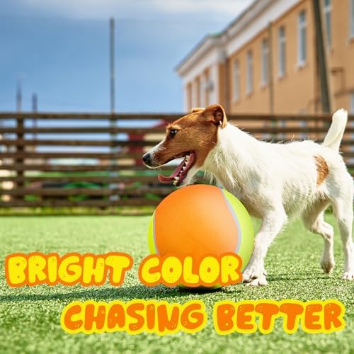 Banfeng Big Tennis Ball for Dogs, Giant Dog Tennis Ball Toy Large Outdoor Sports Gift for Small Medium Large Dog (Yellow Orange, 9.5 inch) - Image 5