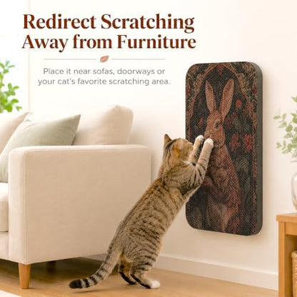 2 Pack Cat Wall Scratcher, Art Cat Scratching Board for Cats - Image 3