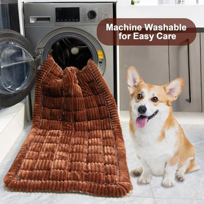 Backseat Pet Bed Mat Non-Slip Dog Car Seat Cover Scratch Chew Resistant Dog Blanket for SUVs, Trucks & Sedans 23" x 51" Easy Clean Comfortable Car Travel Pet Pad, Pure Coffee - Image 5