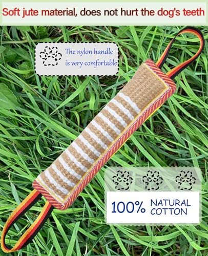Clysoru Dog Tug Toy Tough Jute Bite Pillow Lasting Training Equipment Puppy to Large Dogs Interactive for Large and Small - Image 5