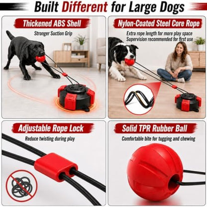 Interactive Suction Cup Toys for Large Dogs with Extended Rope, Dog Tug of War for Aggressive Chewers, Durable Stimulation Toys to Keep Them Entertained - Image 3