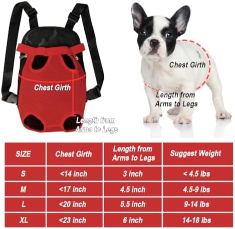 FEimaX Dog Carrier Backpack Pet Legs Out Front Cat Travel Bag, Adjustable Puppy Backpacks Carriers Hands-Free for Small Medium Dogs Cats Hiking Traveling Camping Daily Walking - Image 4