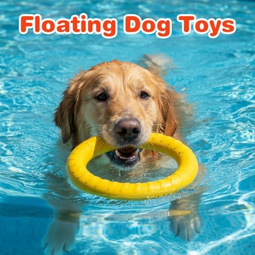 6 Pack Dog Toy Dog Training Ring for Outdoor Aggressive Durable Pet Chewers Fetch Toys Disc Floating Puppy Ring for Large Medium Puppy Training and Teeth Cleaning (7.17 Inch) - Image 4