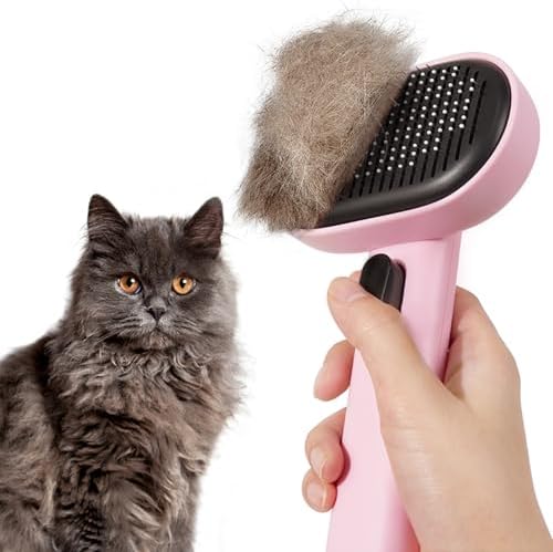 Aumuca Cat Brushes for Indoor Cats, Cat Hair Brush for Shedding, Cat Brush for Long or Short Haired Cats, Cat Grooming Deshedding Brush for Dog Kitten Horse Massage Removes Loose Fur by aumuca