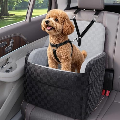 Waterproof Dog Booster Car Seat for Small Medium Dogs up to 26 lbs by SMATTO