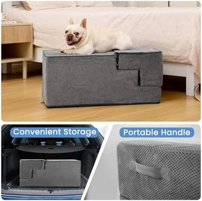 Aodisman Dog Stairs for High Beds 22.6" H, 5-Step Pet Steps for Small Dogs - Image 2