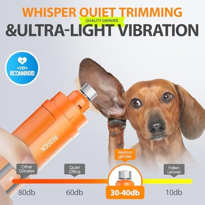 IREDOON Dog Nail Grinder with 4 LED Lights, 3 Speeds Super Quiet for Pets - Image 5