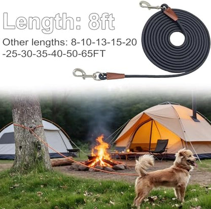 Dog Tie Out Leash Long Tether 8-10-13-15-20-25-30-35-40-50-65FT - Image 3