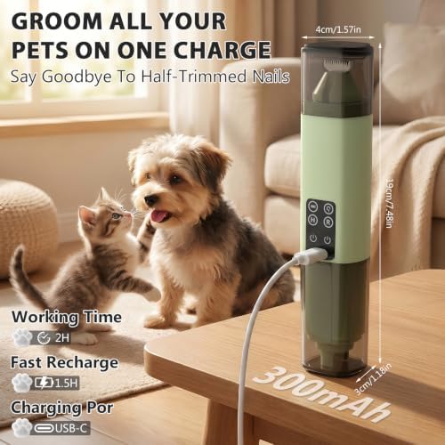 Dog Nail Grinder Quiet, 2-in-1 Paw Trimmer with Light for Dogs - Image 6
