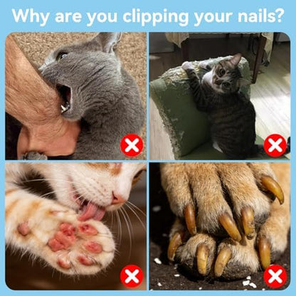 Pet Nail Clippers Kit for Cats and Dogs, Professional Grooming Set with Cat and Dog Nail Clippers, Nail File, Hairbrush, 10 Wet Wipes, Storage Case - Image 6