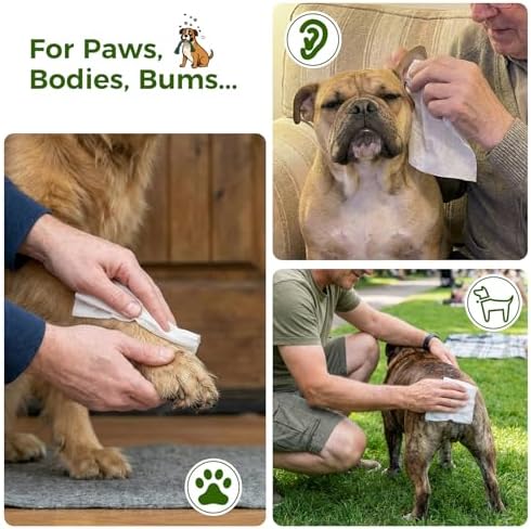 600 Count Dog Wipes, Pet Wipes for Dogs & Cats, Hypoallergenic, Fragrance-Free Grooming Wipes for Cleaning & Hydrating Paws, Body & Butt | Sensitive Skin with Aloe Vera - Unscented - Image 6