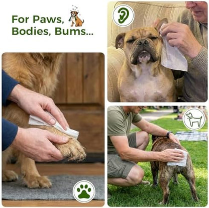 600 Count Dog Wipes, Pet Wipes for Dogs & Cats, Hypoallergenic, Fragrance-Free Grooming Wipes for Cleaning & Hydrating Paws, Body & Butt | Sensitive Skin with Aloe Vera - Unscented - Image 6