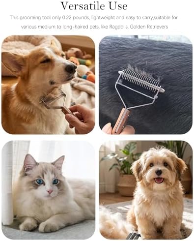 2 in 1 Pet Grooming Tool,Dematting Comb for Dogs and Cats - Image 2