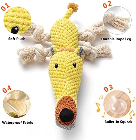 Sedioso Dog Toys, Dog Plush Toy for Large Breed, Cute Squeaky Dogs Toy with Crinkle Paper, Puppy Stuffed Animal Chew Toys for Small, Middle, Large Breed (Lion) - Image 2