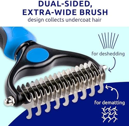 Pat Your Pet Deshedding Brush & Metal Comb Grooming Combo - Image 4
