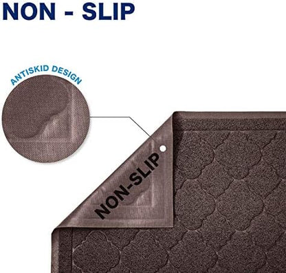 WePet Cat Litter Box Mat, Kitty Premium PVC Pad, Durable Trapping Rug, Phthalate Free, Urine-Resistant, Scatter Control, XXL 47 x 36 Inch, Brown - Image 4
