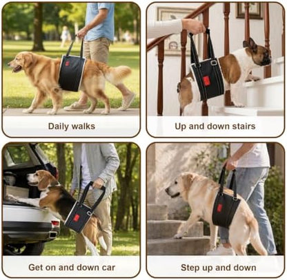 Leather Dog Lift Harness,Sling for Large Dogs Hind Leg Support,Support Harness for Back Legs,Dog Rear Lift Harness Assist for Senior,Injured,Post ACL,TPLO Surgery Recovery Essentials,Mobility aids L - Image 6