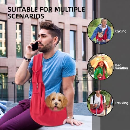 ARZQUT Dog and Cats Carrier Sling, Small Pet Carrier with Storage Pocket - Image 2