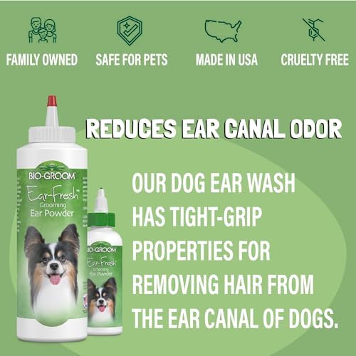 Bio-Groom Ear-Fresh Dog Grooming Ear Powder - Cleaning And Grooming Products For Cats & Dogs, Pet Bathing Supplies, Puppy Wash, Cruelty-Free, Made In Usa, Powder For Animals - 85 G 1-Pack - Image 2