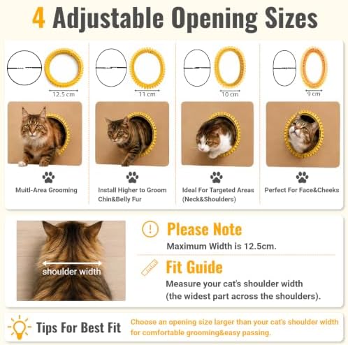 Cat Self Groomer Arch for Cardboard Boxes (Yellow | Start Kit) - Image 3