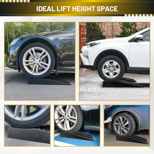 HOXWELL Portable Car Ramps for Oil Changes High Lift, Heavy Duty Low Profile Car Ramps for Jack Support, Vehicle Ramps for Garage, 31.5''x8.1''x4.9'', GVW 10000 LBS, 2PCS - Image 6