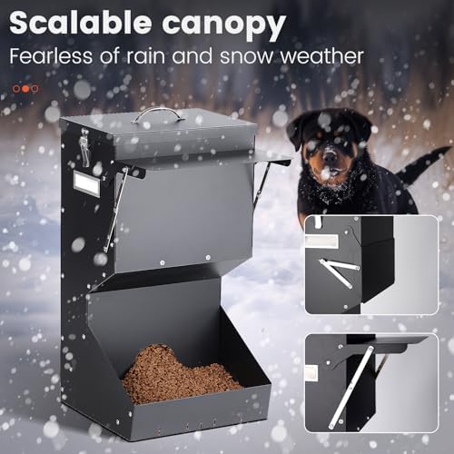 Automatic Dog Feeder for Large Breed Outdoor Metal Pet Feeder - Image 6