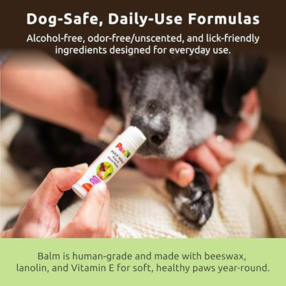 PawZ Travel Wax & Wipe Kit – Dog Paw Wipes Unscented (Clip-On Travel Tube) + Paw Balm Stick for Dogs, Clean, Moisturize & Protect Dog Paws, Mess-Free On-the-Go Paw Cleaning Kit - Image 7