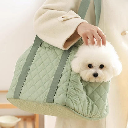 2-in-1 Convertible Pet Carrier & Bed, Soft-Sided Portable Travel Tote with Safety Tether, Pet Car Seat, for Small Dogs & Cats, Soft Plush Inner Lining, Ideal for Car Travel, Shopping - Image 2