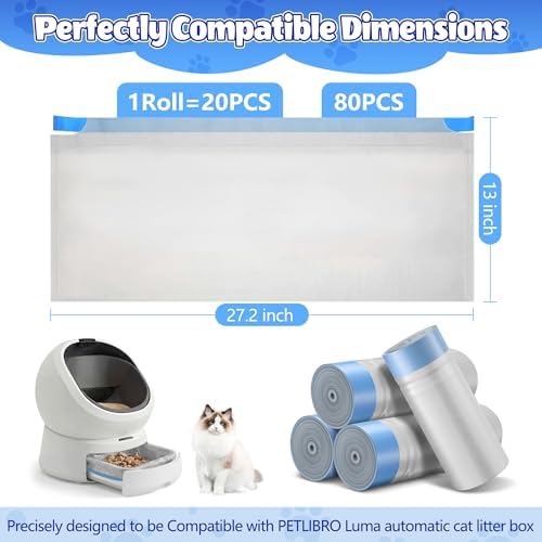 80 Litter Box Liners Compatible with PETLlBRO Luma Automatic Cat Litter Box - Image 2