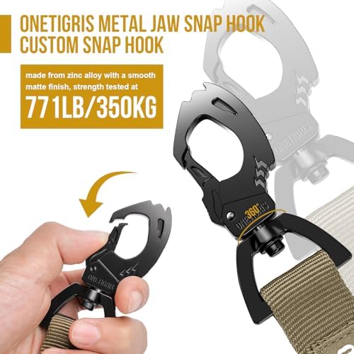 OneTigris Tactical Bungee Leash with 2 Handles Quick Release (Tan) - Image 3