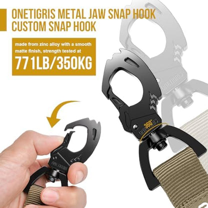 OneTigris Tactical Bungee Leash with 2 Handles Quick Release (Tan) - Image 3