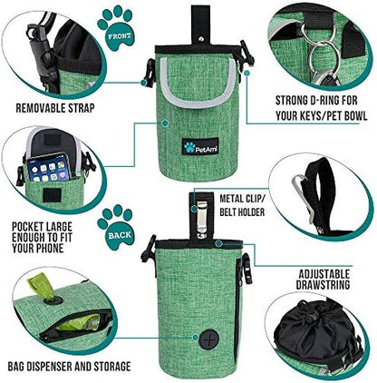 PetAmi Dog Treat Pouch, Large Hands-Free Training Bag, Green - Image 3
