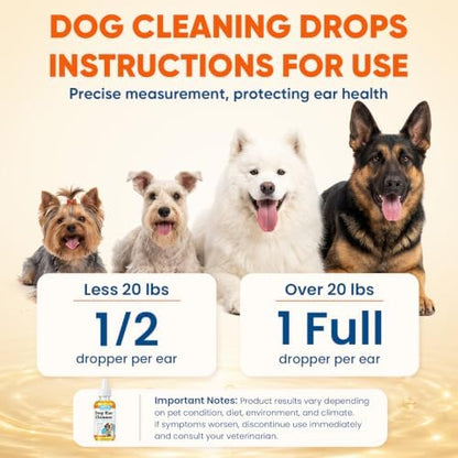 Dog Ear Cleaner and Infection Treatment,Natural Ear Drops for Dogs, Gentle Relief for Itching, Irritation, Wax Build-Up & Infections,Safe Ear Cleaning Solution for All Breeds & Ages - Image 6