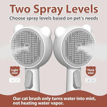 Cat Steam Brush with 2 Spray Levels & Release Button 4-in-1 Cat Water Brush - Image 3
