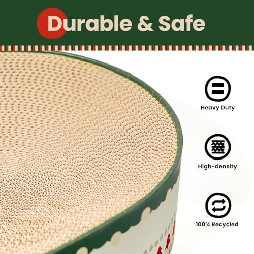 Conlun Oval Cat Scratcher Bed | Scratching Bowl Lounge for Kittens | Medium - Image 4