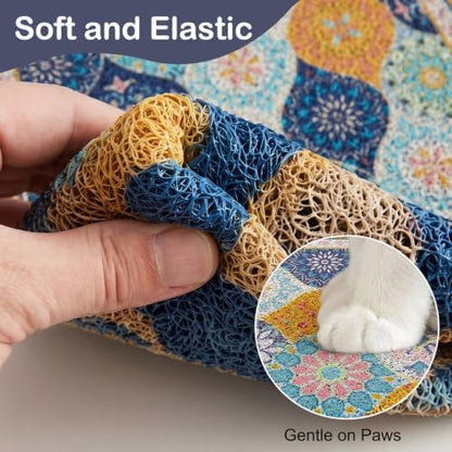 Glittme Cat Litter Mat, 24"x15" Non-Slip Washable Trapping Mat for Cats - Image 4