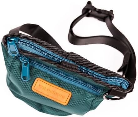 Wilderdog Dog Training Treat Pouch with Magnetic and Zipper Closure, Carabiner Attached, Adjustable Waist Strap - Green - Image 2