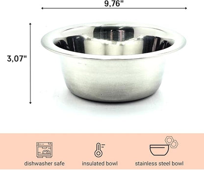Stainless Steel Dog and Cat Bowls, Replacement Bowl for Pets (79oz)